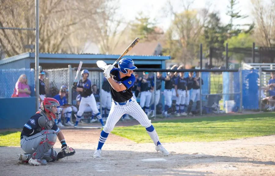 A baseball batter at the plate